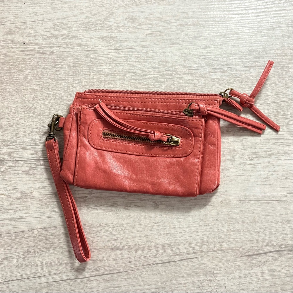 Coral Wristlet Clutch